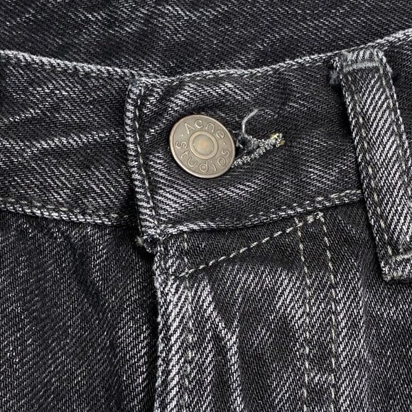 NEW ACNE STUDIOS Women’s Mece Vintage High Waist Tapered  Jeans Black Size 28x30 - Picture 10 of 11